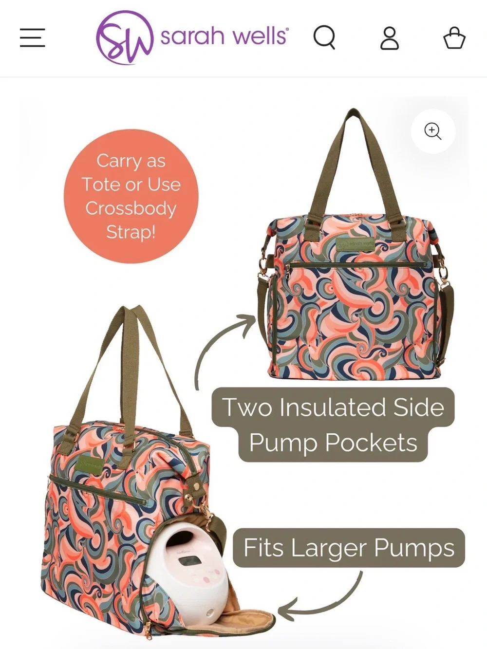 Sarah Wells Lizzy Pump Bag 🍼